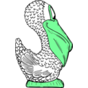 download Pelican Side View clipart image with 90 hue color