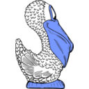 download Pelican Side View clipart image with 180 hue color