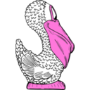 download Pelican Side View clipart image with 270 hue color