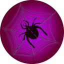 download Spider On Web clipart image with 90 hue color