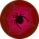 download Spider On Web clipart image with 135 hue color
