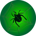 download Spider On Web clipart image with 270 hue color