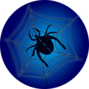 download Spider On Web clipart image with 0 hue color