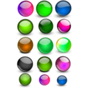 download Glossy Orbs Balls 2 clipart image with 90 hue color