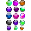 download Glossy Orbs Balls 2 clipart image with 270 hue color