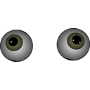 download Eyeballs clipart image with 135 hue color