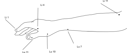 Fore Arm Acupressure Points