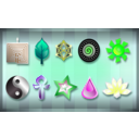 download Spiritual Positivity Symbols clipart image with 90 hue color