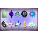 download Spiritual Positivity Symbols clipart image with 180 hue color