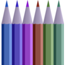 download Coloured Pencils clipart image with 225 hue color