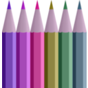 download Coloured Pencils clipart image with 270 hue color