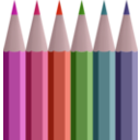 download Coloured Pencils clipart image with 315 hue color