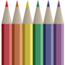 download Coloured Pencils clipart image with 0 hue color