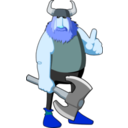 download Viking Warning clipart image with 180 hue color