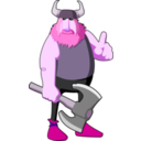 download Viking Warning clipart image with 270 hue color