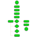 download Flowchart clipart image with 45 hue color