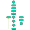 download Flowchart clipart image with 90 hue color