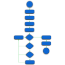 download Flowchart clipart image with 135 hue color