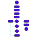 download Flowchart clipart image with 180 hue color