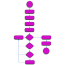 download Flowchart clipart image with 225 hue color