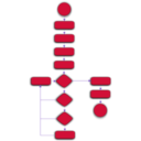 download Flowchart clipart image with 270 hue color