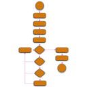 download Flowchart clipart image with 315 hue color