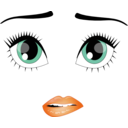 download Pretty Sad Girl Smiley Emoticon clipart image with 45 hue color
