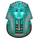 download Golden Mask Tutanchamun clipart image with 135 hue color