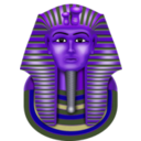 download Golden Mask Tutanchamun clipart image with 225 hue color