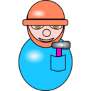 download Construction Worker clipart image with 315 hue color