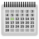 download Calendar clipart image with 90 hue color