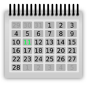 download Calendar clipart image with 135 hue color