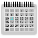 download Calendar clipart image with 180 hue color