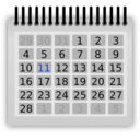 download Calendar clipart image with 225 hue color