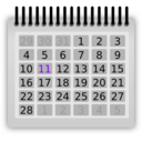 download Calendar clipart image with 270 hue color