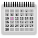 download Calendar clipart image with 315 hue color