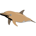download Dolphin clipart image with 180 hue color