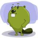 download Cartoon Beaver clipart image with 45 hue color