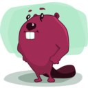 download Cartoon Beaver clipart image with 315 hue color
