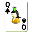 download White Deck Queen Of Spades clipart image with 45 hue color