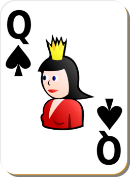 White Deck Queen Of Spades