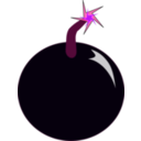 download Bomb clipart image with 270 hue color