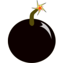 download Bomb clipart image with 0 hue color