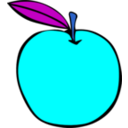 download Simple Fruit Apple clipart image with 180 hue color