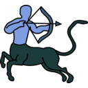 download Sagittarius Centaur clipart image with 180 hue color