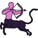 download Sagittarius Centaur clipart image with 270 hue color