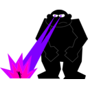 download Chimpzilla clipart image with 270 hue color
