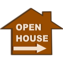 download Open House Icon clipart image with 270 hue color