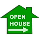 download Open House Icon clipart image with 0 hue color