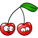 download Cherry clipart image with 0 hue color